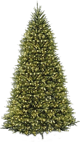 A large decorated Christmas tree