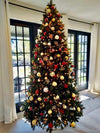 A tree next to big windows