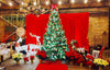 A festive setup for the NYPD Toy Drive