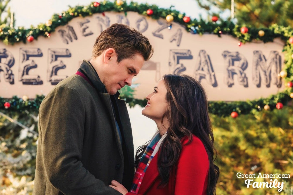 Danica McKellar and Neal Bledsoe share a holiday romance in the Great American Family Christmas Movie Christmas At The Drive-In