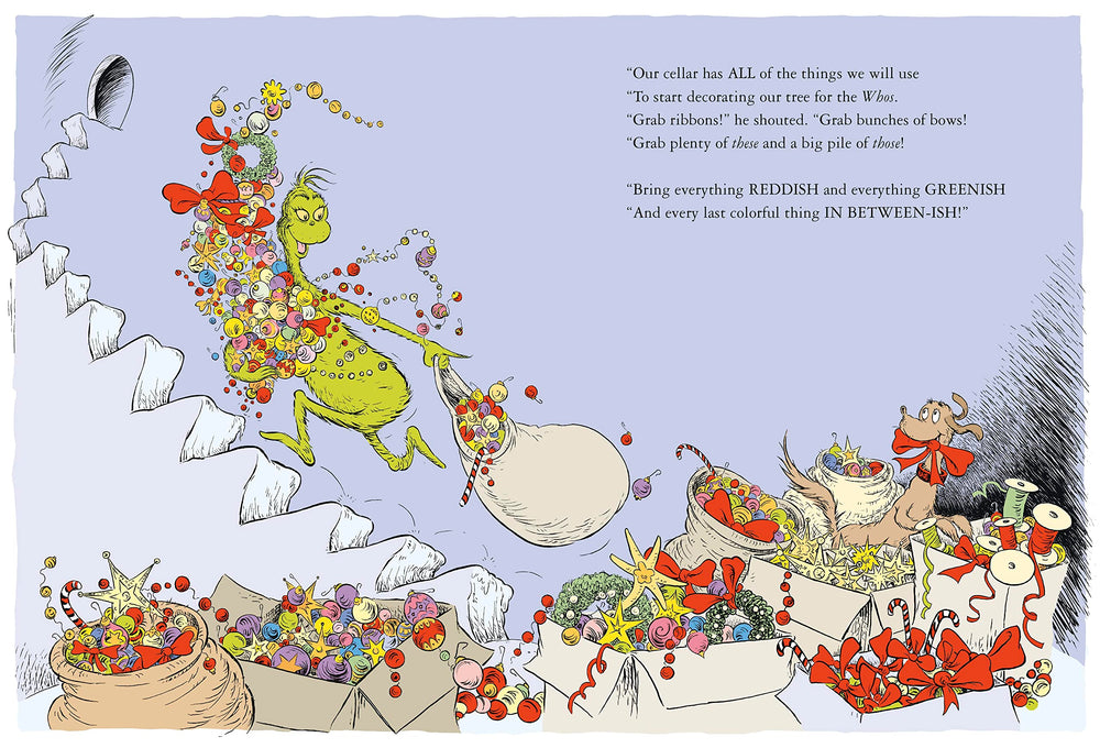 Full page panel spread from upcoming book Dr. seuss's How The Grinch Lost Christmas - sequel to How The Grinch Stole Christmas