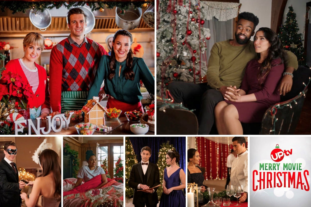 Images from several holiday films premiering on UPtv for "the most UPlifting Christmas Ever" for the 2022 Holiday Season