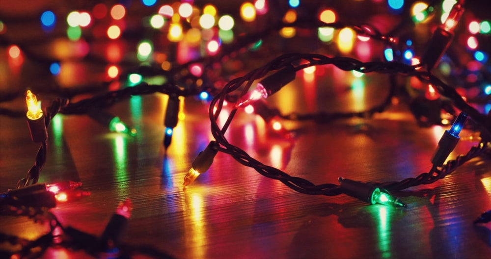 Multicolor Christmas Lights on floor