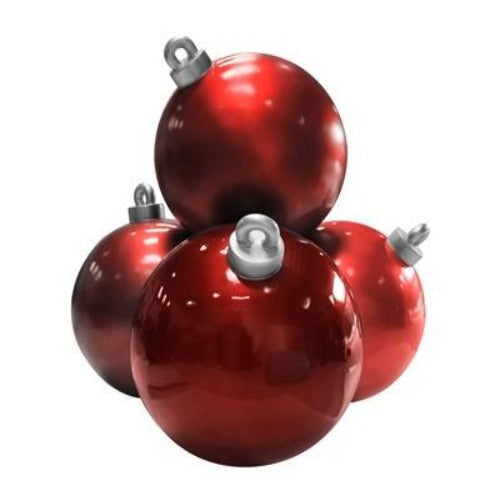 6.3' Red Christmas Ornament Stack - Christmas Rental Package -Rent-A-Christmas