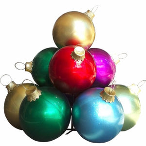 9' Multi-Color Christmas Ornament Stack - Christmas Rental Package -Rent-A-Christmas