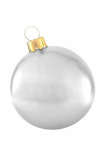 Inflatable Christmas Ornament, Silver, Christmas Decoration Rental by Rent-A-Christmas