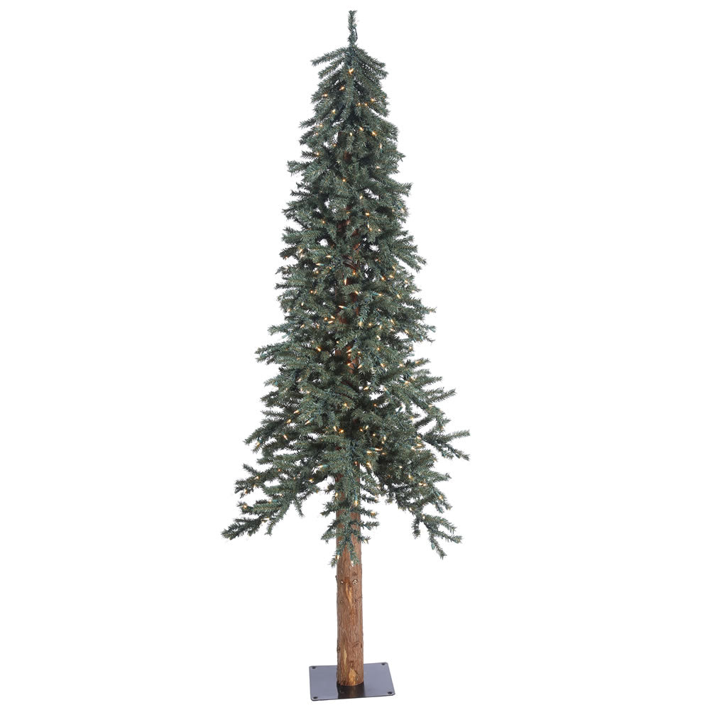 7' Mountain Topper Alpine with Warm White Lights - Christmas Tree Package - 7’ artificial Christmas tree package with LED lights - Rent-A-Christmas