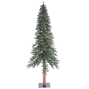 8' Mountain Topper Alpine with Warm White Lights - Christmas Tree Package - 8’ artificial Christmas tree package with LED lights - Rent-A-Christmas