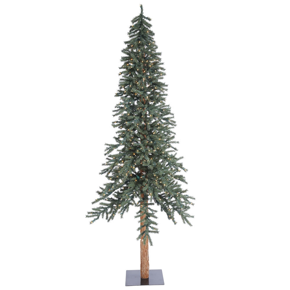 9' Mountain Topper Alpine with Warm White Lights - Christmas Tree Package - 9’ artificial Christmas tree package with LED lights - Rent-A-Christmas