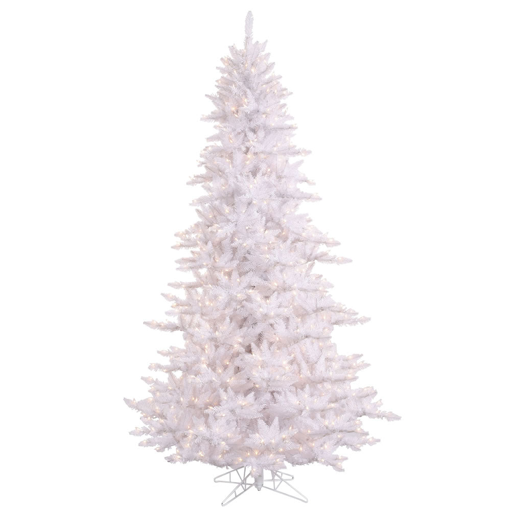 12' White Christmas LUXE Fir, Warm White LED Lights - Artificial Christmas Tree Rental - Rent-A-Christmas