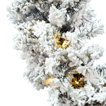 Load image into Gallery viewer, 9&#39; x 16&quot; Flocked Garland - Christmas Rental Package - 9&#39;x16&quot; flocked artificial pine needle garland with warm white lights - Rent-A-Christmas
